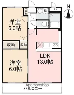 ヌーベルバーグⅠ・Ⅱ【1階】の間取り