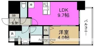 プレサンス大阪福島シエル【13階】の間取り