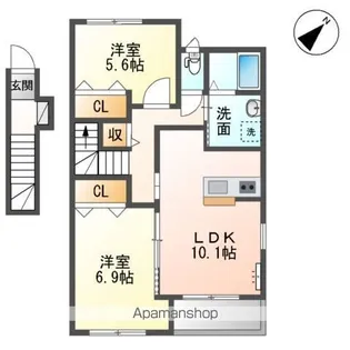 エトワール【2階】の間取り