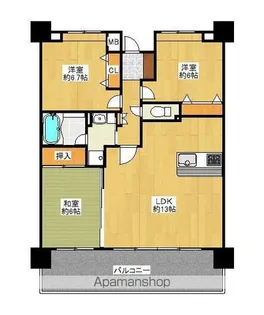 アンピール吉塚【10階】の間取り