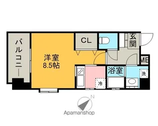 レジディア警固【1205号室】の間取り