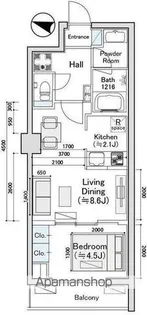 ディオスプラド【4階】の間取り