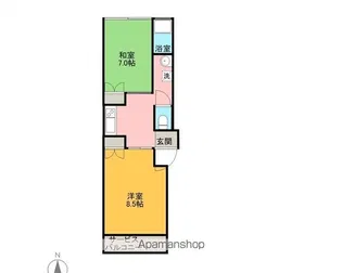 ヴューテラス【304号室】の間取り