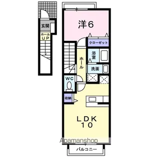 クレメント・エス【202号室】の間取り