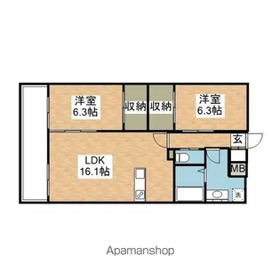 グラン ザ リラス21.【513号室】の間取り