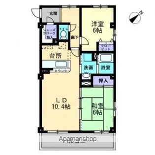 フォブール川内【3階】の間取り