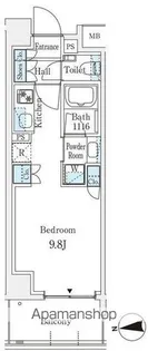東京都新宿区若葉2丁目【マンション】の間取り