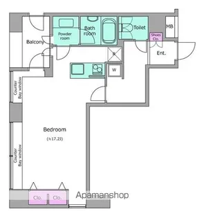 レジディアタワー麻布十番【5階】の間取り