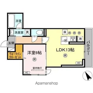 ラ・ヴェリテ老松【1階】の間取り