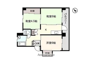 アシスト第2秋田マンション【204号室】の間取り