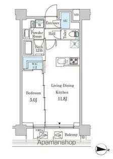 ジオエント中野弥生町【1階】の間取り
