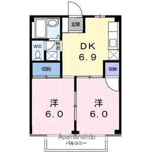 ハイツ葵【2階】の間取り