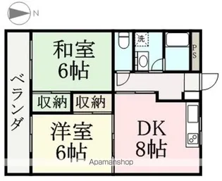 レジデンス山口【203号室】の間取り