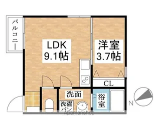 プリシェール中小田井【3階】の間取り