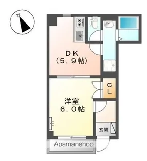 プチタウンかずみ【1階】の間取り