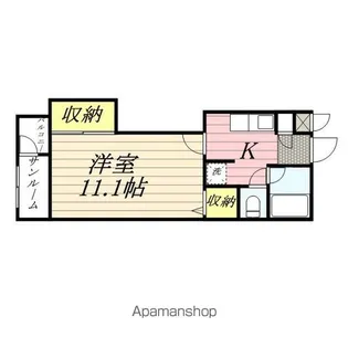 ルガール白水沢【1階】の間取り