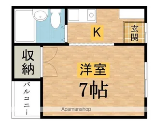 コートビレッジフジ【105号室】の間取り