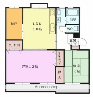 コーポやまたけ【402号室】の間取り