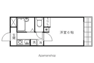 ラ・シャンブル【411号室】の間取り