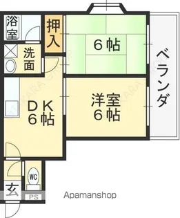 グルパ松原【1階】の間取り