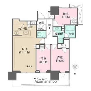 幕張ベイパークライズゲートタワー【16階】の間取り