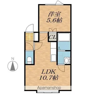 てんほーハイツ南南1【2階】の間取り