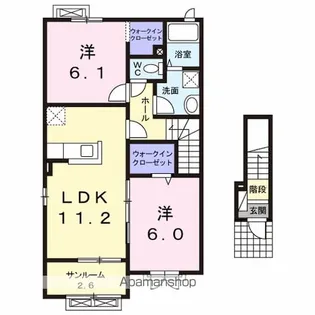ジェルメフルールⅡ【2階】の間取り