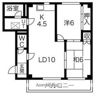 東苗穂パークハイムA棟B棟【3階】の間取り