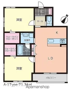 オラシオン八幡【1階】の間取り