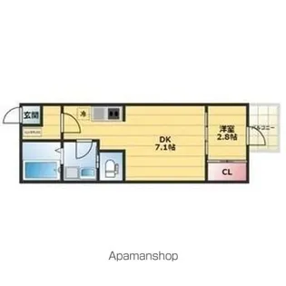 ハーモニーテラス亀島Ⅱ【3階】の間取り