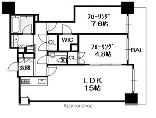 ザ・セントラルマークタワー【26階】の間取り