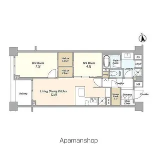 ブランズ牛込柳町【3階】の間取り