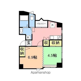 プロシード東大畑【4階】の間取り
