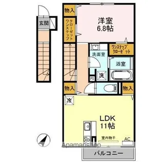 シティパル加美北【2階】の間取り