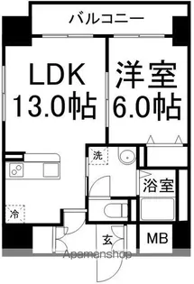 リラ二十人町【502号室】の間取り