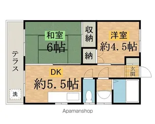 Kハウス【205号室】の間取り