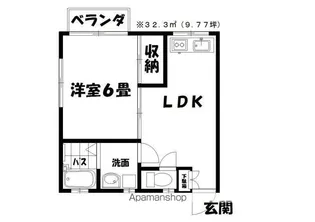 シャローズJR【C号室】の間取り