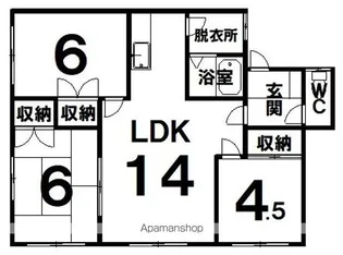 グリーンハイツ【2-2号室】の間取り