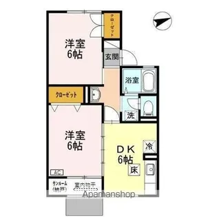 ジュネス中曽根【1階】の間取り