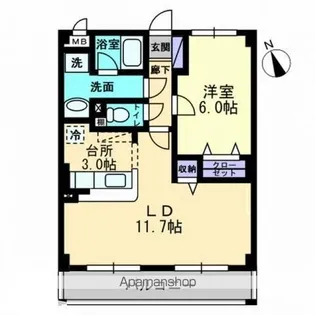 ヴィラブライトン【302号室】の間取り