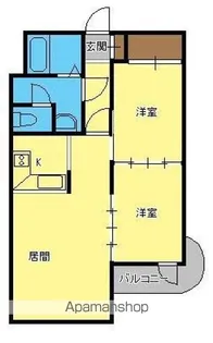 ディオステージ平岸【206号室】の間取り