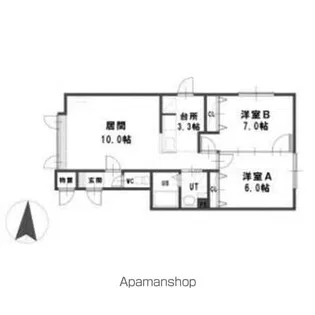 ルミエールエクセレント35B【2階】の間取り