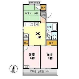 グランディオス久喜【2階】の間取り