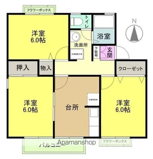 スカイコーポST B棟【B101号室】の間取り