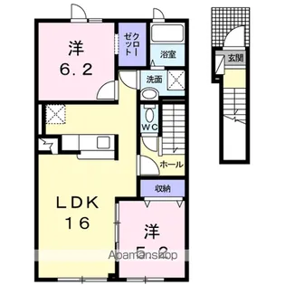 PACIFICO汐見B【2階】の間取り