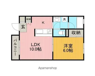 カロディカーサ相模大野【A-202号室】の間取り