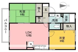 サンシャイン桑原【2階】の間取り