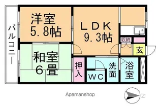 フレグランスキタ【2階】の間取り