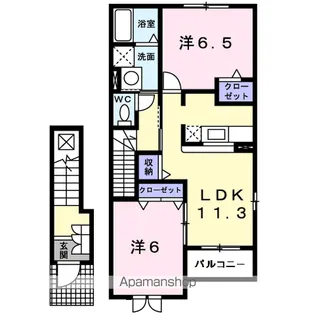 ファミール ハウスⅤ A【2階】の間取り