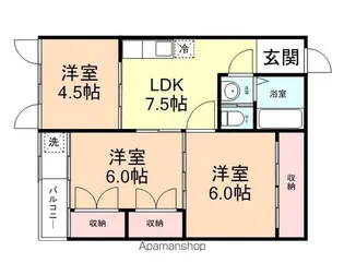シャトー安野屋【1階】の間取り